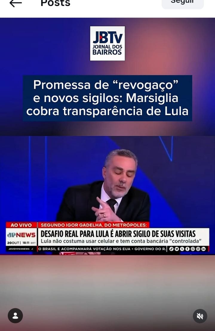 André Marsiglia critica mais de 3 mil sigilos no governo Lula