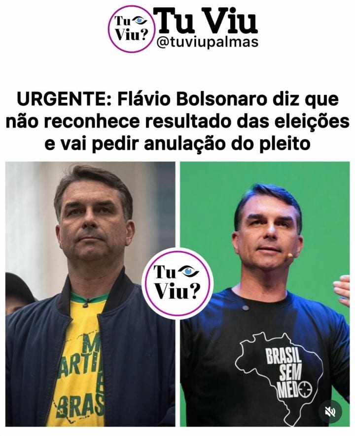 O senador Flávio Bolsonaro (PL), derrotado por Luiz Inácio Lula da Silva (PT) no segundo turno das eleições presidenciai