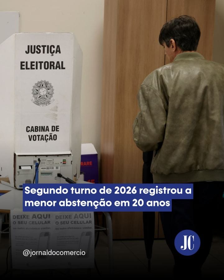 A abstenção dos eleitores no segundo turno das eleições presidenciais de 2026 foi menor do que no primeiro.