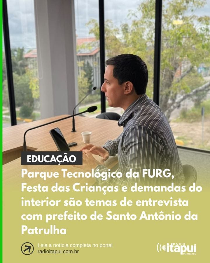 O prefeito de Santo Antônio da Patrulha, Rodrigo Massulo, participou do Conexão Itapuí e falou sobre investimentos no Pa
