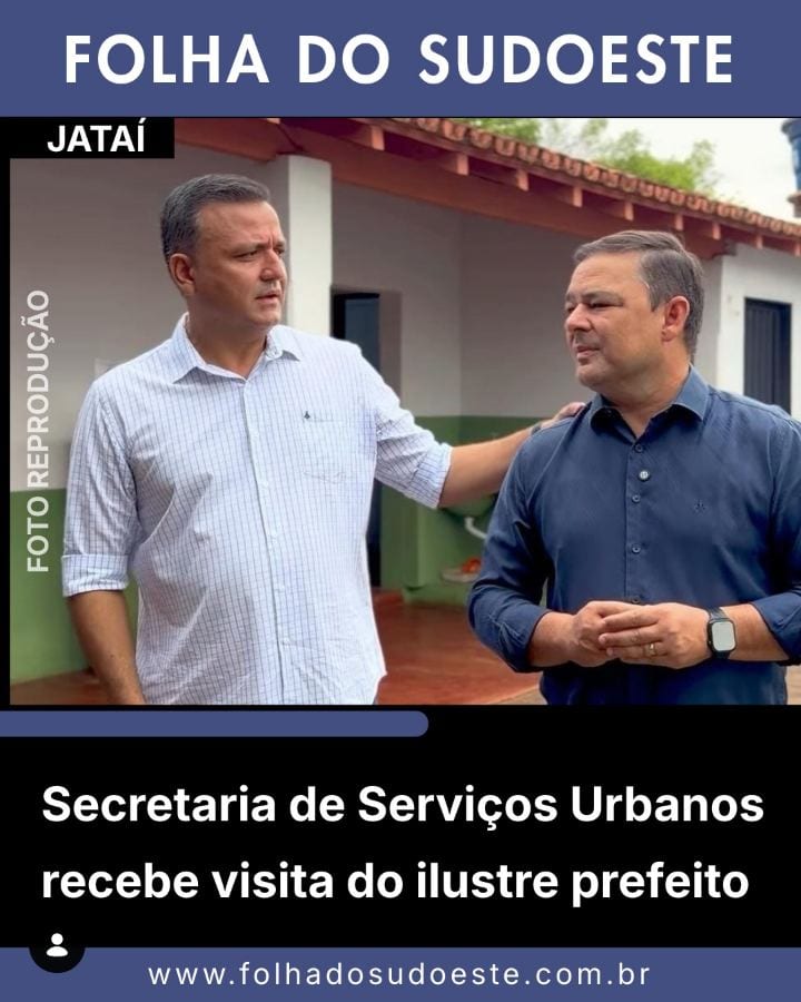 O prefeito de Jataí, Geneilton Assis, visitou na manhã desta quinta-feira (29/10), a Secretaria Municipal de Serviços Ur