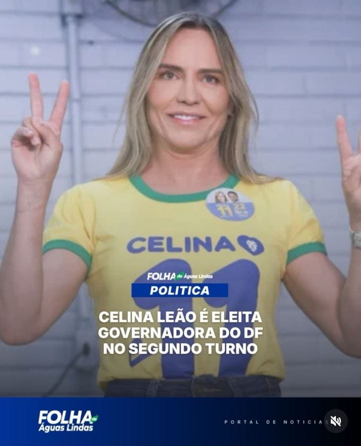 Celina Leão (PP) foi eleita governadora do Distrito Federal neste domingo (25/10), após vencer a disputa do segundo turn