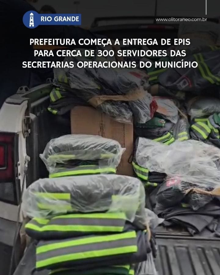 Prefeitura começa a entrega de EPIs para cerca de 300 servidores das secretarias operacionais do Município