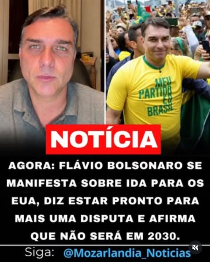 FLÁVIO BOLSONARO FALA EM NOVA DISPUTA PRESIDENCIAL E DIZ QUE NÃO PRECISA ESPERAR ATÉ 2030