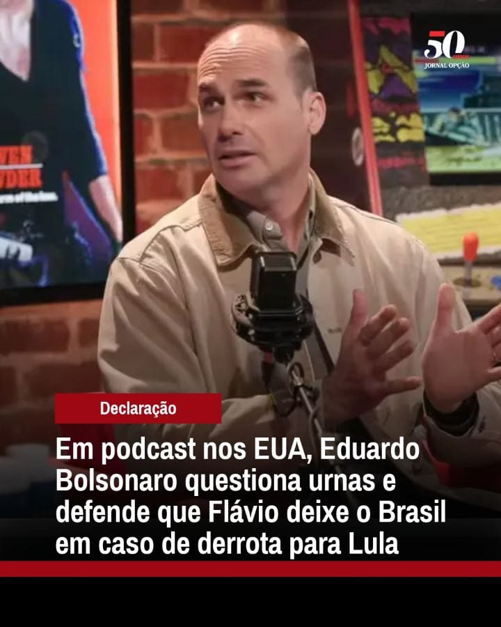 O ex-deputado federal Eduardo Bolsonaro (PL) defendeu que o irmão, o senador e candidato à Presidência da República Fláv