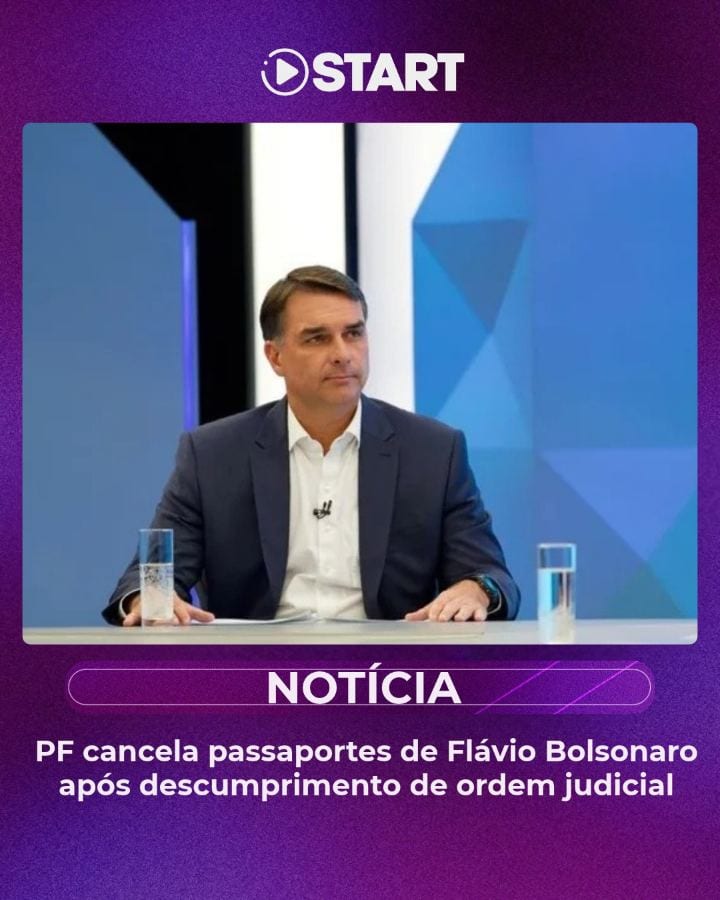 NOTÍCIA | A Polícia Federal (PF) cancelou nesta terça-feira (27) os passaportes do senador Flávio Bolsonaro (PL-RJ), apó