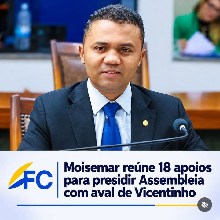 O governador eleito Vicentinho Júnior (PSDB) definiu Moisemar Marinho (PL) como candidato de sua base à presidência da A