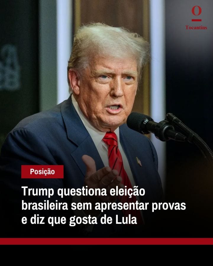 O presidente dos Estados Unidos, Donald Trump, afirmou nesta segunda-feira, 26, que a eleição presidencial brasileira “p