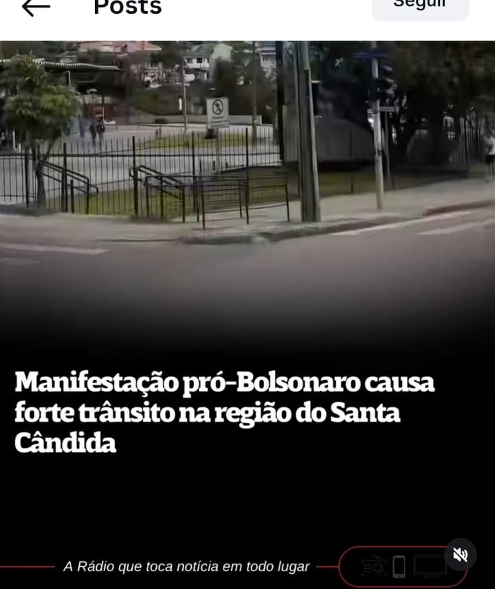 Manifestação pró‑Flávio Bolsonaro causa trânsito em Santa Cândida