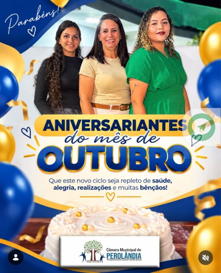 A Câmara Municipal parabeniza os aniversariantes do mês de outubro!