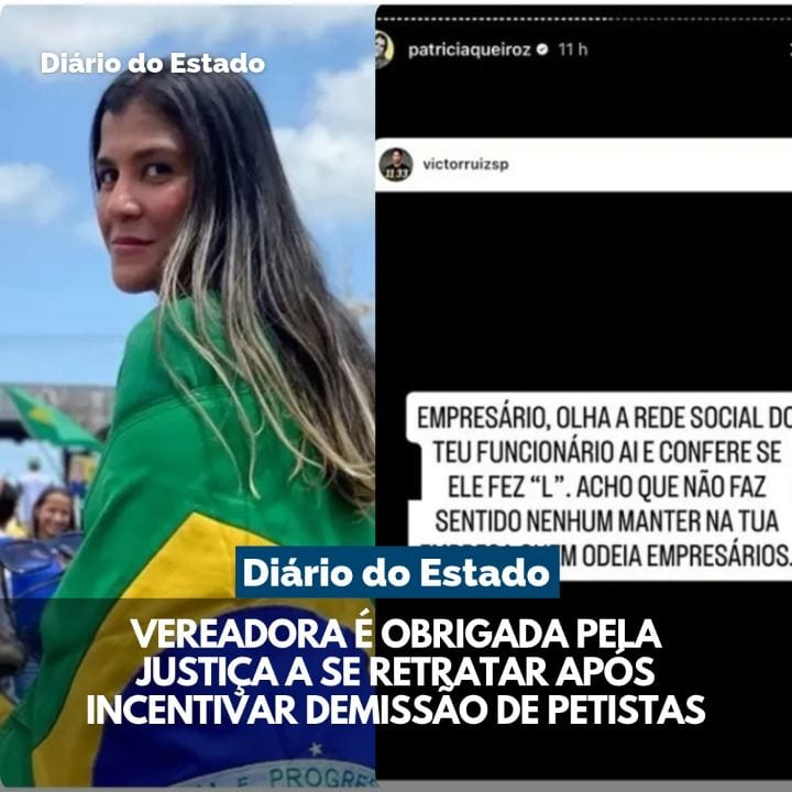 A vereadora e pastora Patrícia Queiroz (PP), de Belém (PA), publicou uma retratação nas redes sociais após decisão da Ju