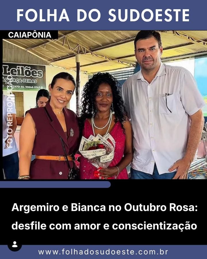 Na quinta-feira, 22 de outubro, o prefeito Argemiro Rodrigues e a primeira-dama Bianca Cruvinel participaram do desfile
