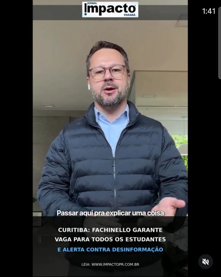 CURITIBA: FACHINELLO GARANTE VAGA PARA TODOS OS ESTUDANTES E ALERTA SOBRE DESINFORMAÇÃO.