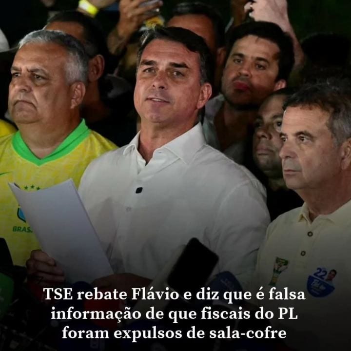 TSE CONTESTA FLÁVIO BOLSONARO E NEGA RETIRADA DE FISCAIS DO PL