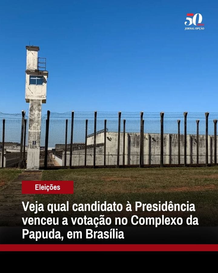 A votação para presidente da República no Complexo Penitenciário da Papuda, em Brasília, terminou com uma diferença de a