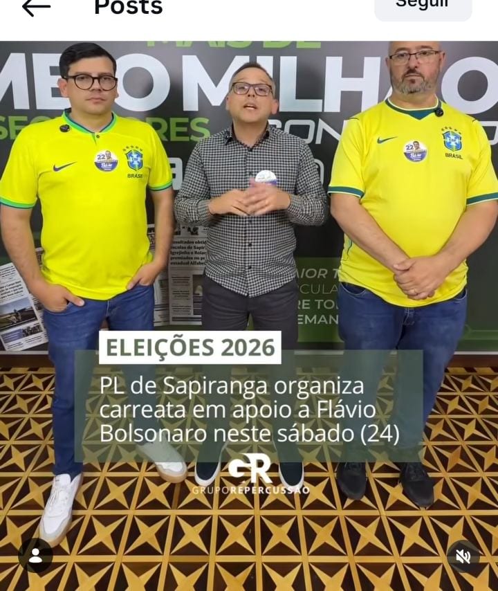 Carreata pró‑Flávio Bolsonaro em Sapiranga neste sábado