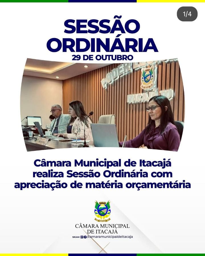 A Câmara Municipal de Itacajá realizou, na noite desta quinta-feira, 29 de outubro, mais uma Sessão Ordinária, dando con
