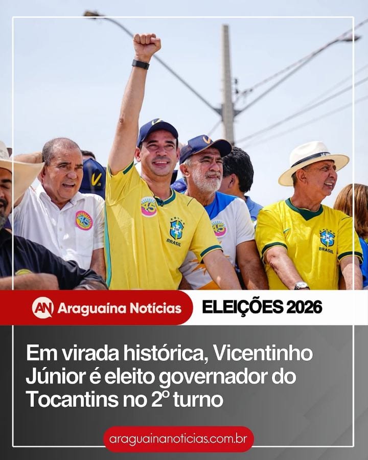 Os eleitores do Tocantins elegeram neste domingo (25/10) Vicente Alves de Oliveira Júnior, mais conhecido como Vicentinh