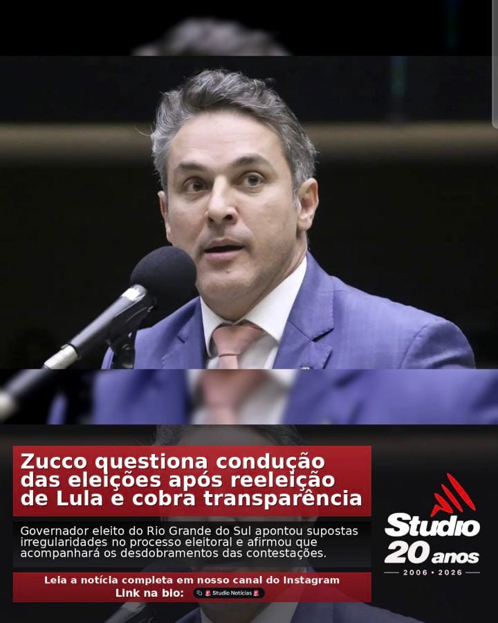 #Eleições2026 | Zucco questiona condução das eleições após reeleição de Lula e cobra transparência |