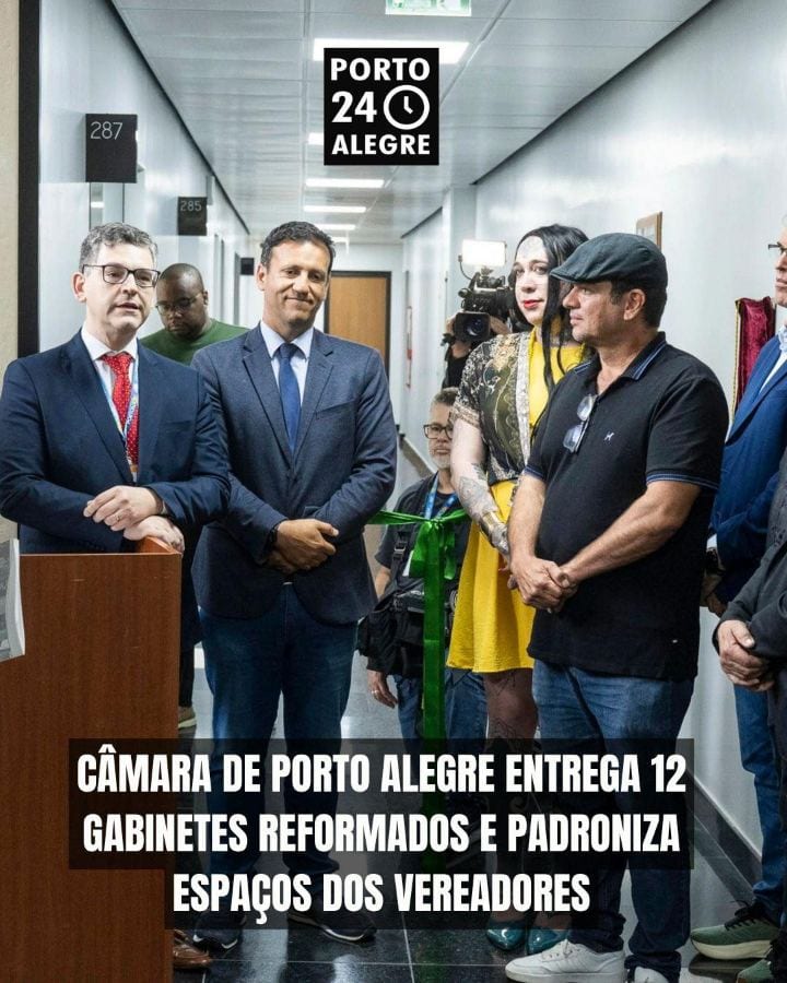 A Câmara Municipal de Porto Alegre entregou, nesta quarta-feira (28), os primeiros 12 gabinetes renovados em uma obra qu