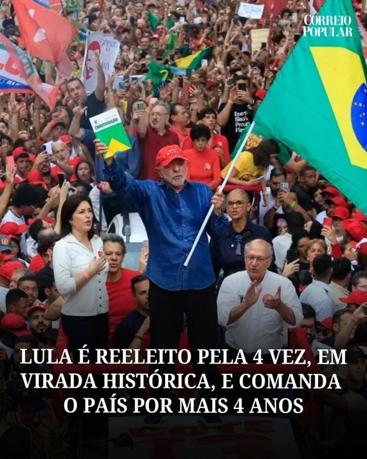 Luiz Inácio Lula da Silva (PT), de 80 anos, foi reeleito neste domingo (25) para um quarto mandato à frente da Presidênc