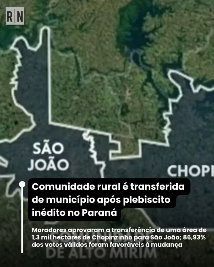 Uma área de aproximadamente 1,3 mil hectares, conhecida como Comunidade do Alto Mirim ou Linha Mirim, será transferida d