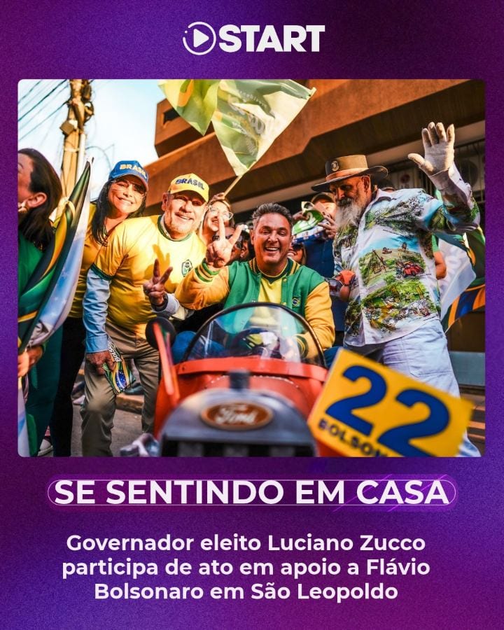 Luciano Zucco participou de adesivaço em São Leopoldo por Flávio Bolsonaro