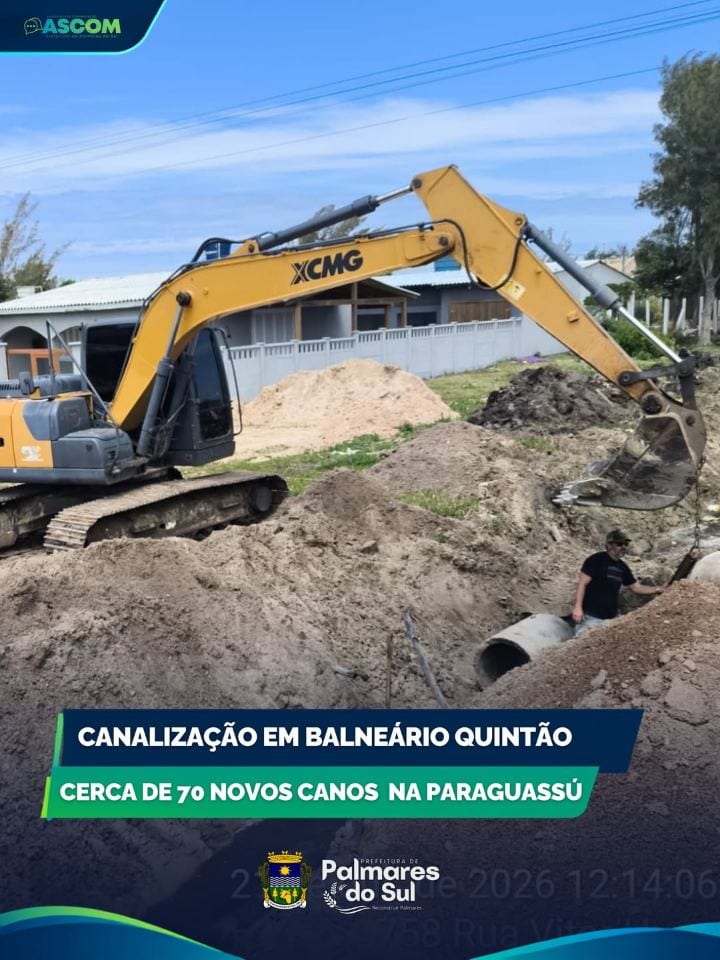 Cerca de 70 canos já foram colocados na nova canalização da Avenida Paraguassu, em Quintão