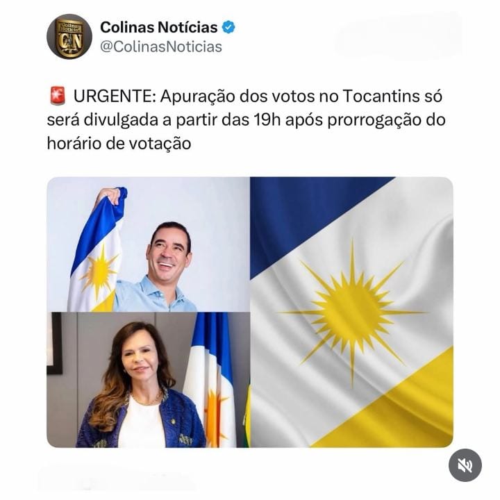 Apuração dos votos no Tocantins só será divulgada a partir das 19h após prorrogação do horário de votação