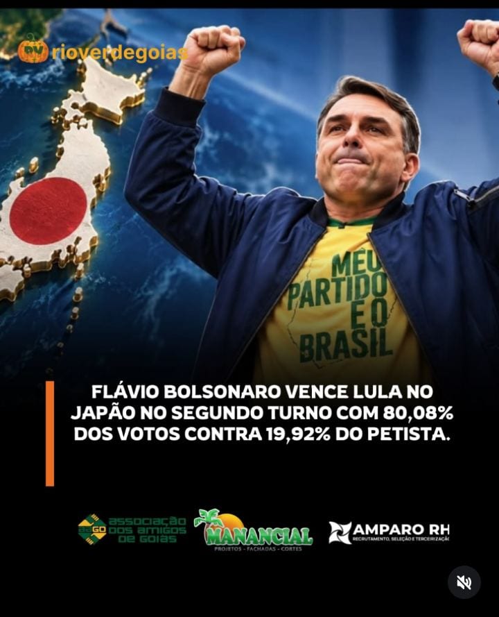 O senador Flávio Bolsonaro (PL) aparece à frente do presidente Luiz Inácio Lula da Silva (PT) na votação entre brasileir