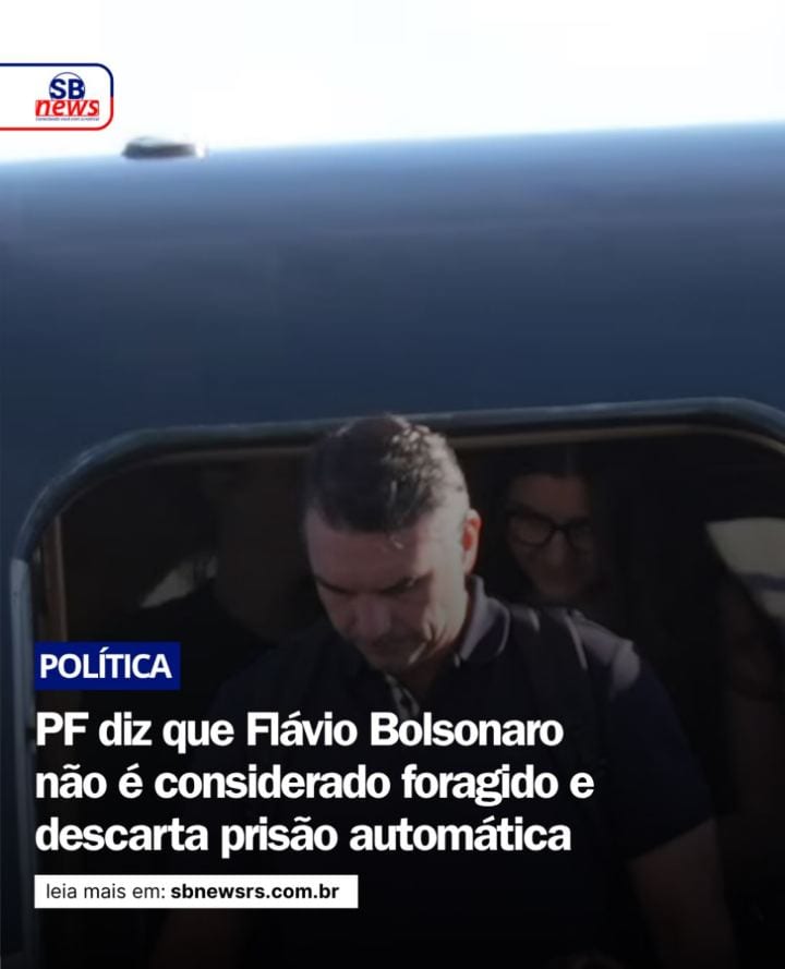 A Polícia Federal afirmou nesta quarta-feira (28) que o senador Flávio Bolsonaro (PL-RJ) não pode ser considerado foragi