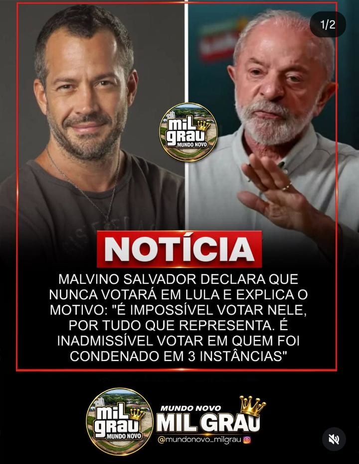 MALVINO SALVADOR DIZ QUE NUNCA VOTARÁ EM LULA E CITA CONDENAÇÕES ANULADAS PELA JUSTIÇA