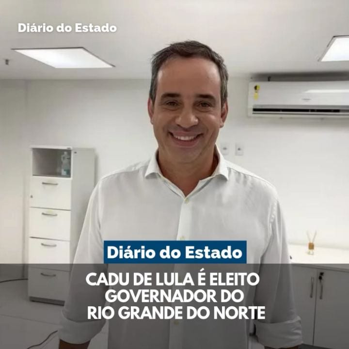Cadu de Lula (PT) foi eleito governador do Rio Grande do Norte neste domingo (25), após vencer Allyson Bezerra (União Br