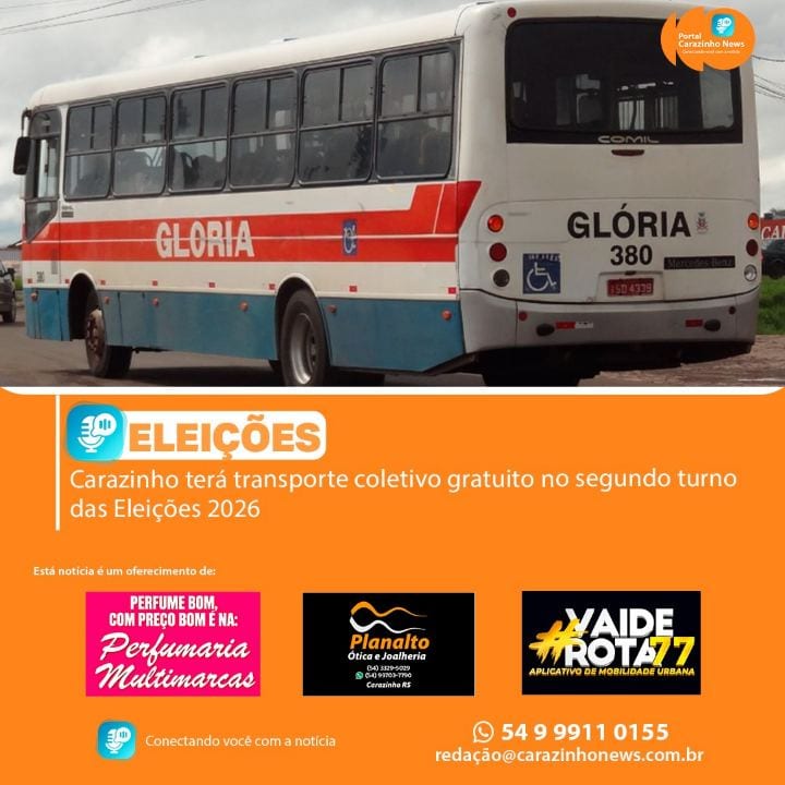 Carazinho terá transporte coletivo gratuito para assegurar o deslocamento dos eleitores até as seções de votação durante