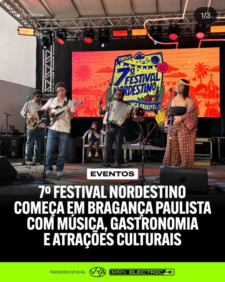O 7º Festival Nordestino começou nesta sexta-feira (30), em Bragança Paulista, e segue até domingo (1º de novembro), no
