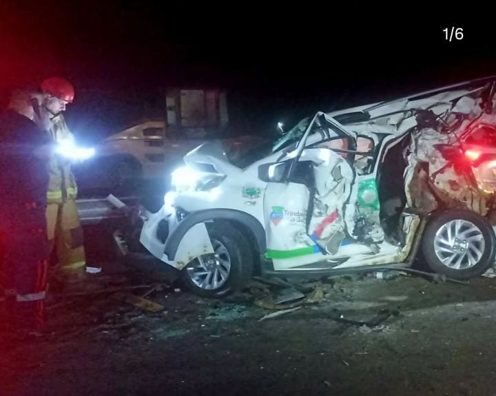 Grave acidente entre caminhão e veículo da Prefeitura de Trindade do Sul deixa vítimas feridas na BR-386