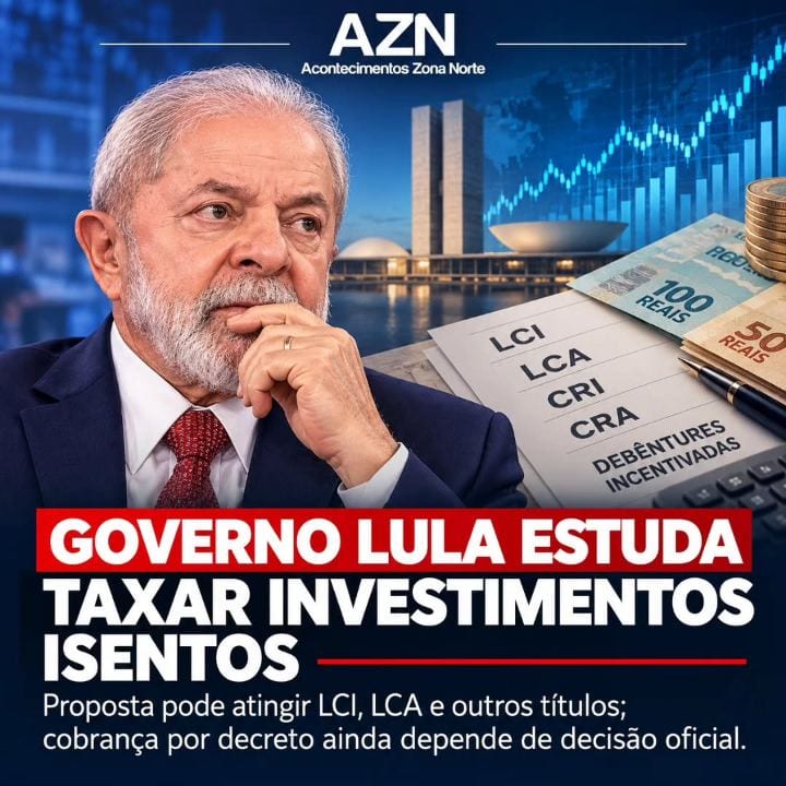 GOVERNO LULA ESTUDA COBRAR IOF SOBRE INVESTIMENTOS HOJE ISENTOS