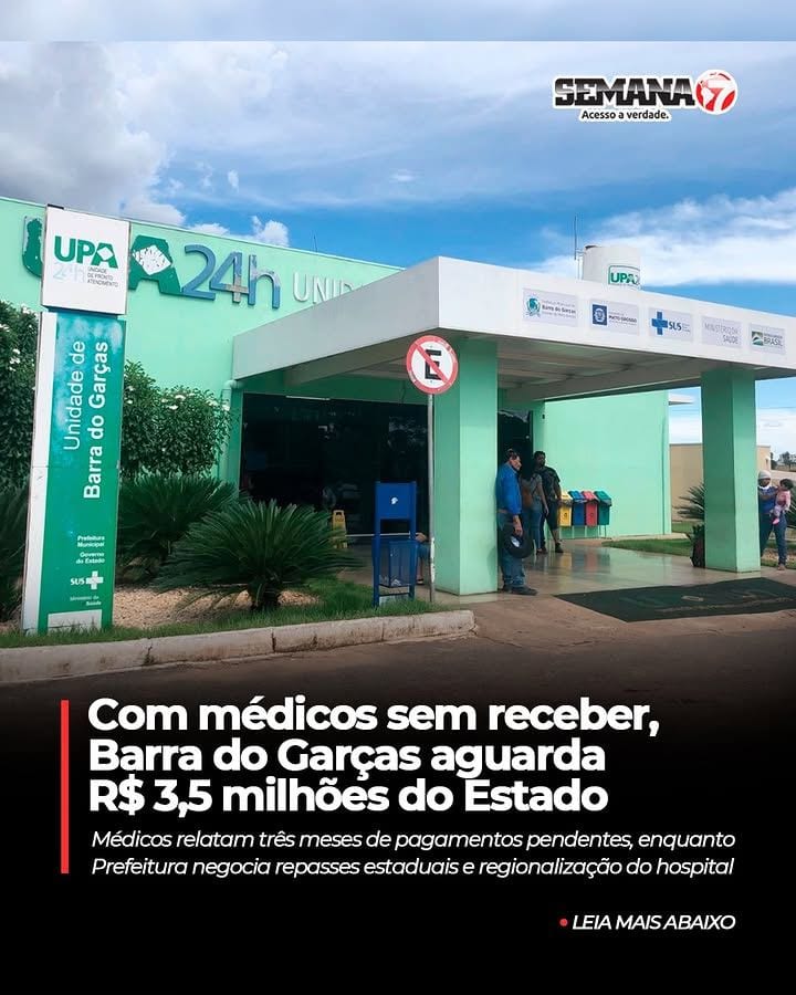 14 médicos da UPA de Barra do Garças notificam prefeitura por pagamentos atrasados