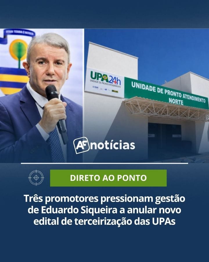 MP recomenda anular edital de terceirização das UPAs Norte e Sul em Palmas