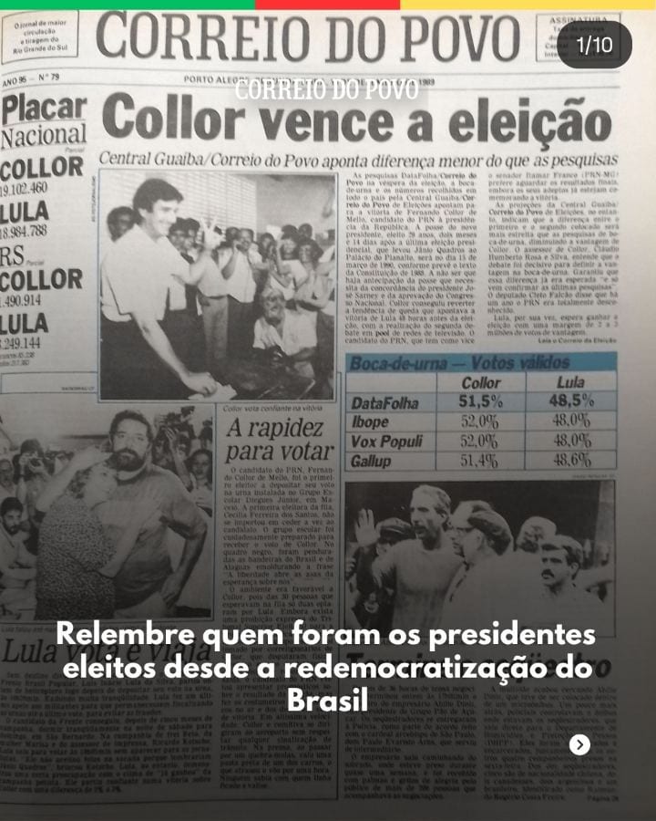 CP MEMÓRIA | Nas vésperas de mais uma eleição que decidirá o próximo presidente do país, o Correio do Povo relembra as c