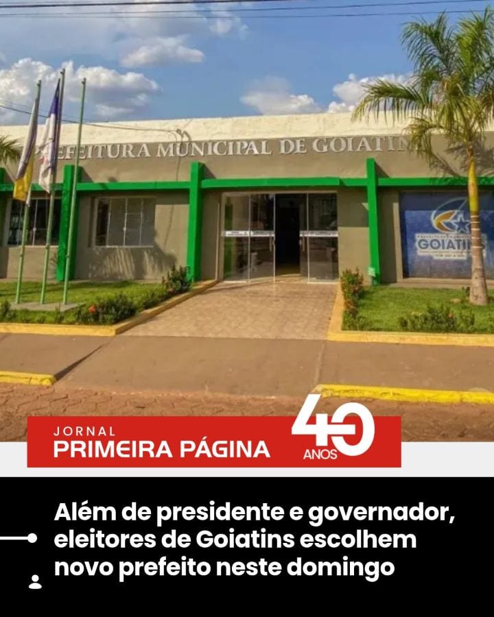 Os eleitores de Goiatins, no norte do Tocantins, terão que votar para três cargos neste domingo (25).