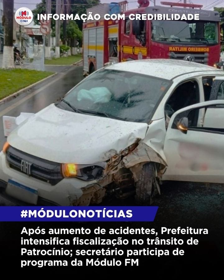 O aumento de acidentes de trânsito nos últimos dias em Patrocínio levou a Prefeitura a reforçar as ações de fiscalização
