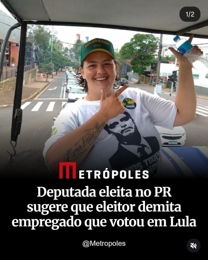 A deputada estadual eleita Jessica Ramos Moreno (PL-PR), conhecida como Jessicão, viralizou ao publicar uma orientação a
