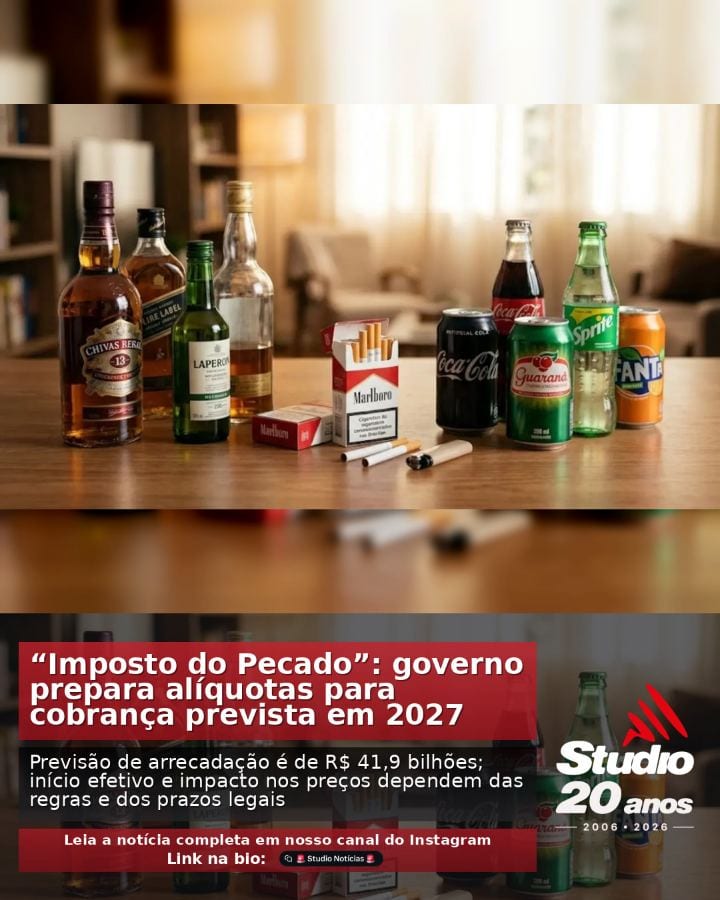 #Brasil | “Imposto do Pecado”: governo prepara alíquotas para cobrança prevista em 2027 |