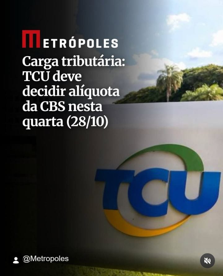 O Tribunal de Contas da União (TCU) vai analisar, nesta quarta-feira (28/10), o cálculo da alíquota de referência da Con