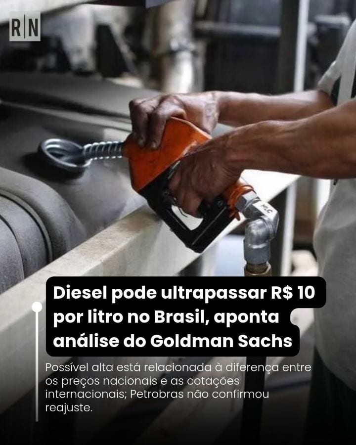 O preço do diesel no Brasil pode registrar uma forte alta nos próximos dias, com possibilidade de ultrapassar R$ 10 por
