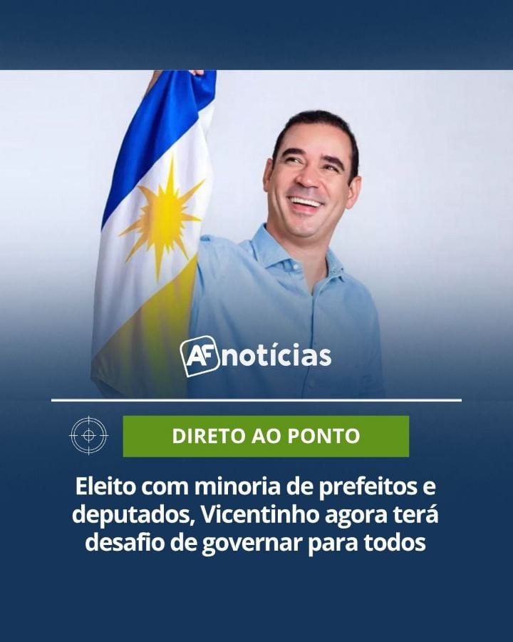 ELEIÇÕES 2026 | A vitória de Vicentinho Júnior (PSDB) ao Governo do Tocantins traz um desafio: construir uma base políti