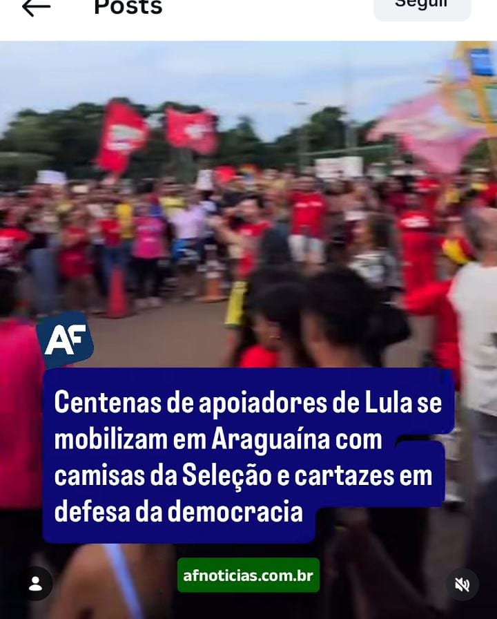 Centenas pró-Lula se reuniram em Araguaína na Via Lago