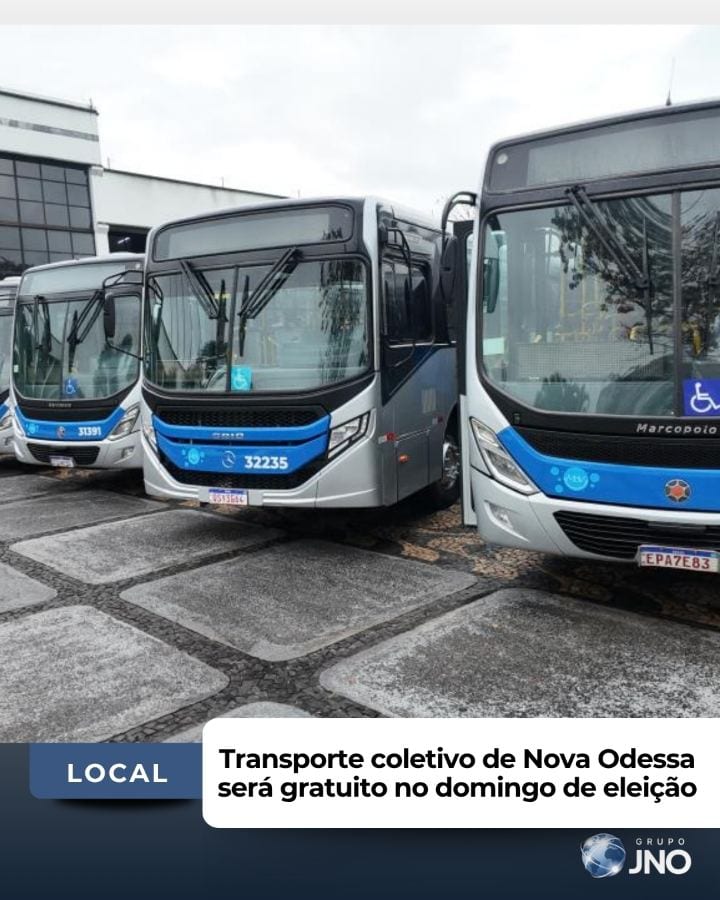 Transporte municipal de Nova Odessa será gratuito no domingo (25)