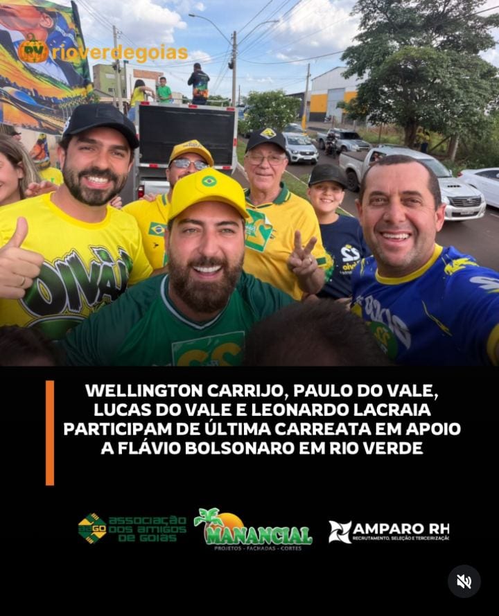 O prefeito de Rio Verde, Wellington Carrijo, o deputado estadual eleito Paulo do Vale, o deputado federal eleito Lucas d
